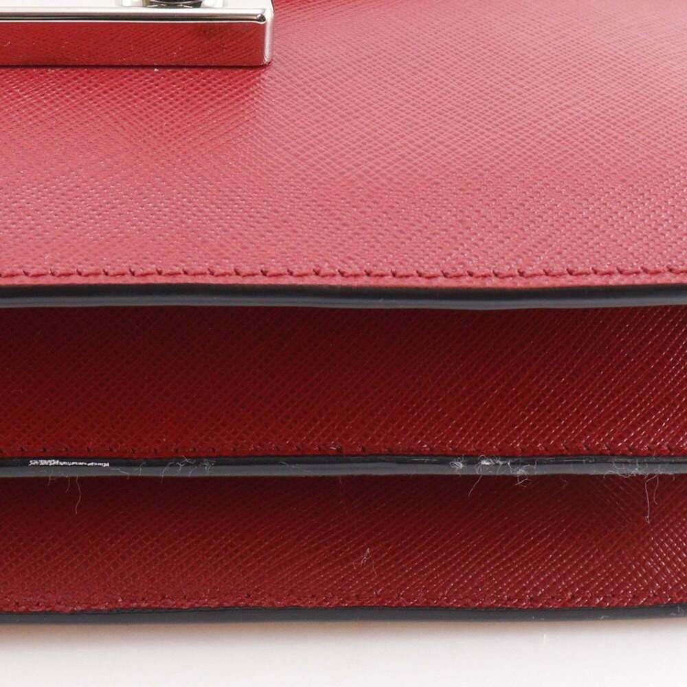 PRADA Red Saffiano Shoulder Bag - Picture 16 of 16